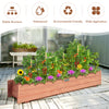 Wooden decorative raised garden bed set for indoor and outdoor use, featuring natural fir and drainage holes for better.