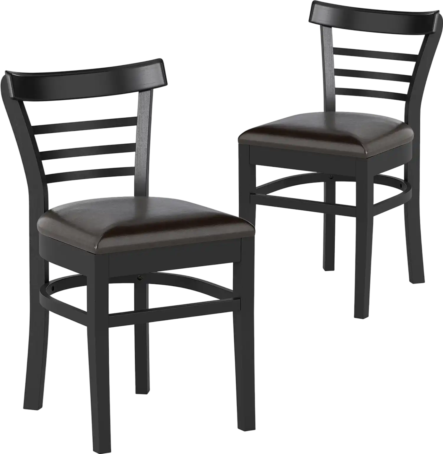 Costway Set of 2 Wooden Dining Chairs Rubber Wood Legs Restaurant 72718411 New
