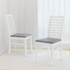 Set of 2 Wooden Dining Chair with Rubber Wood Legs for Living Room-White - Gallery View 1 of 8