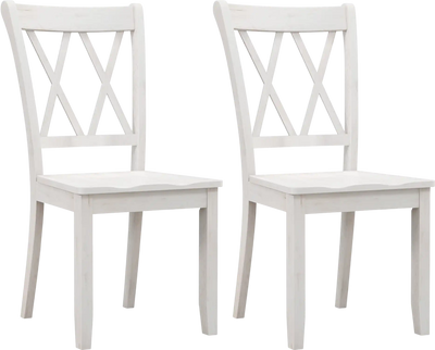 Costway Set of 2 Wooden Dining Chairs Mid Century Farmhouse Kitchen 71452306 New