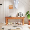 Solid wood plant stand with slatted top for optimal drainage, perfect for indoor and outdoor plant display.