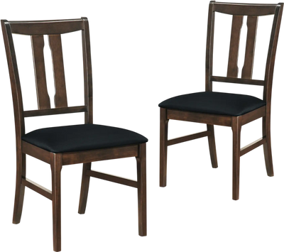 Costway Set of 2 Wooden Upholstered Dining Chairs High Curved Back 66234392 New