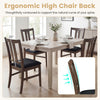 Set of 2 wooden upholstered dining chairs with a 20" high curved back, walnut finish, designed for comfort and style.