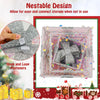 Set of 3 Christmas lighted gift boxes with pre-lit 90 LED lights, featuring a nestable design for easy storage.