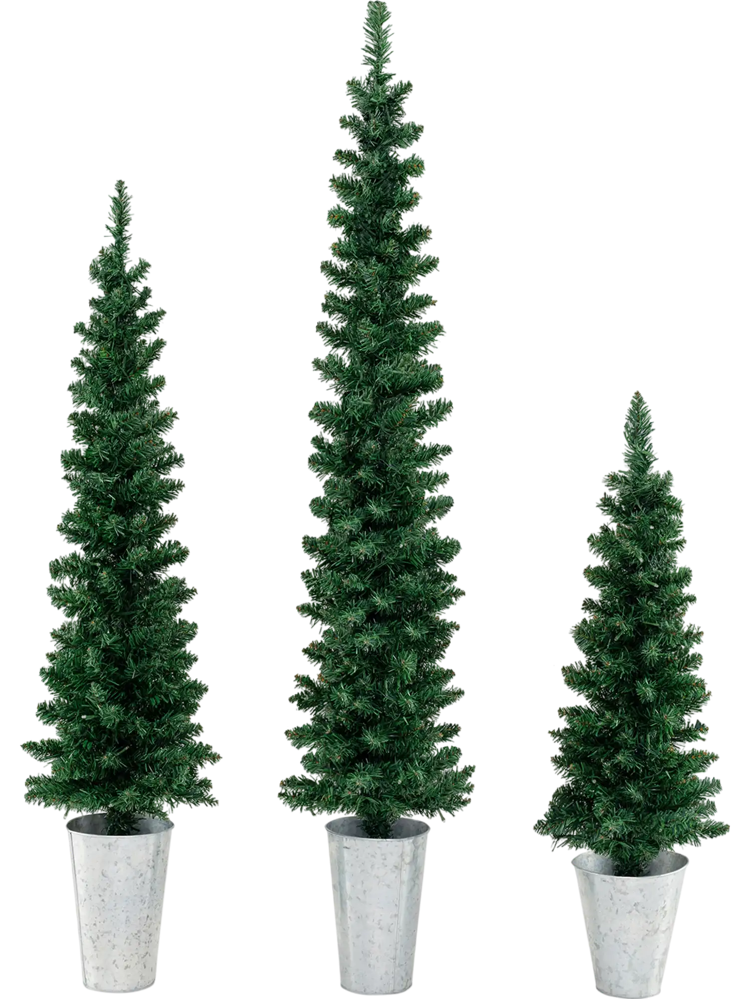 Costway Set of 3 Pre-Lit Artificial Christmas Trees 230 Warm White LED Lights 23718965 New