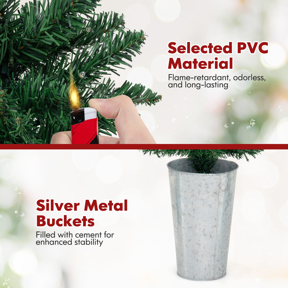 Close-up of PVC material for a pre-lit artificial Christmas tree, showcasing its flame-retardant and long-lasting.