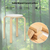Stackable bentwood dining chair with round white top, solid wood construction, ergonomic design, ideal for home or.