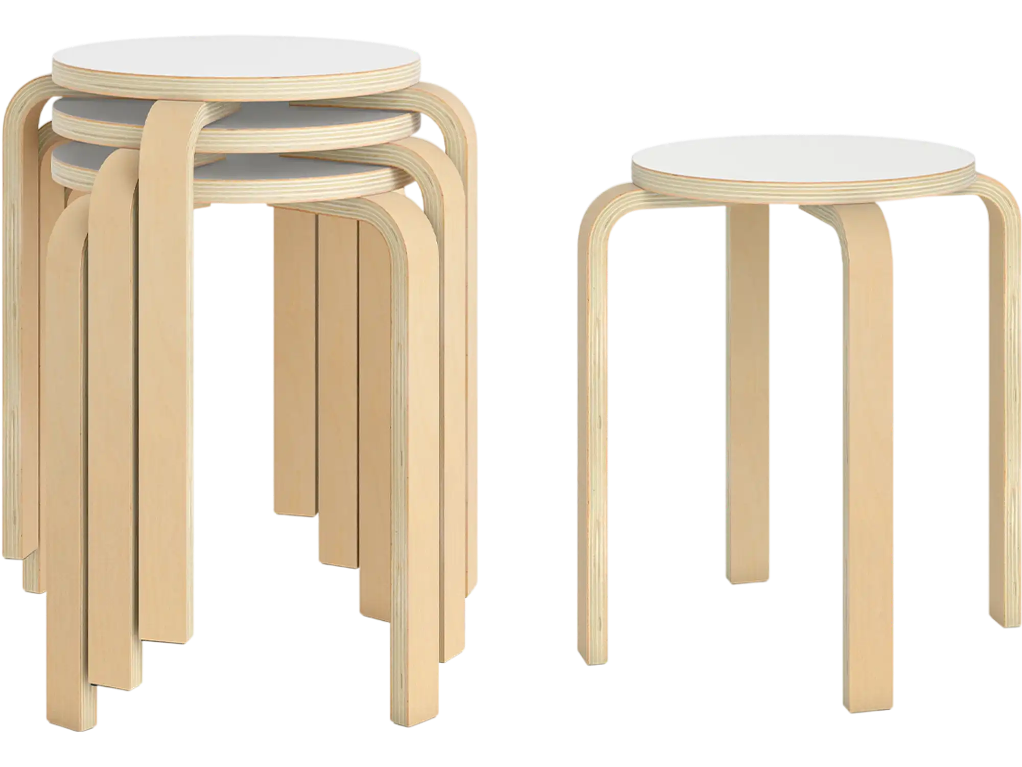 Costway Set of 4 Stackable Bentwood Dining Chairs 18