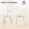 Clear plastic shell dining chair dimensions with solid beech wood legs, ergonomic design, and 330 lbs weight capacity.