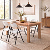 Set of 4 Foldable Plastic Chairs with Ergonomic Backrest-White - Gallery View 1 of 8