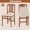 Foldable upholstered kitchen chair with padded seat in beige, showcasing dimensions and weight capacity of 420 lbs.