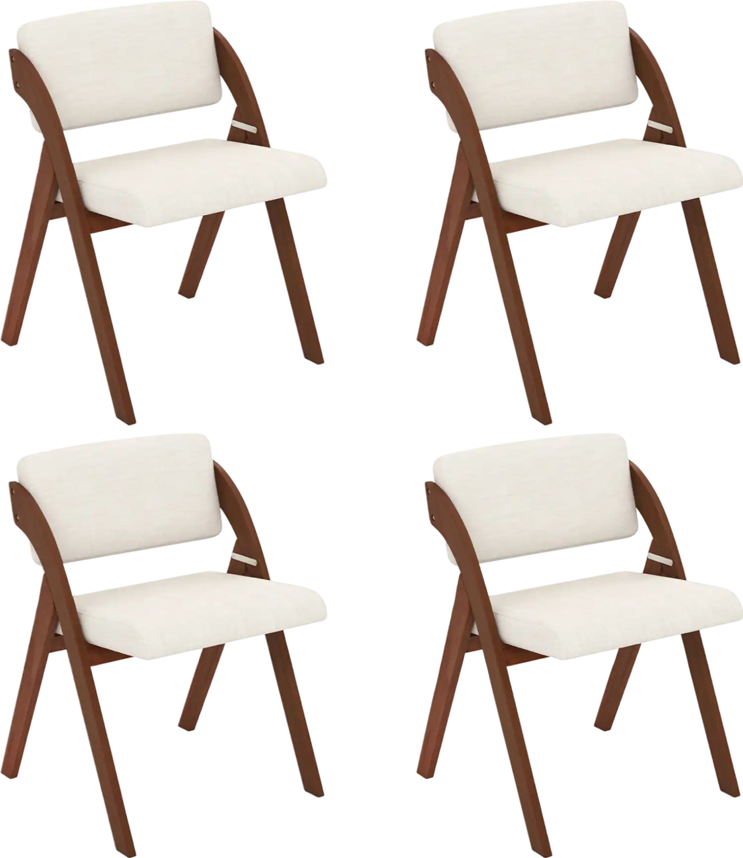 Costway Set of 4 Folding Dining Chairs Rubber Wood Legs 34772881 New