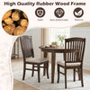 Set of 4 kitchen side chairs with a solid rubber wood frame and comfy padded seats, perfect for dining or living areas.