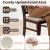 Comfy padded seat with linen fabric and sponge-filling on a rubber wood frame, ideal for kitchen or dining use.