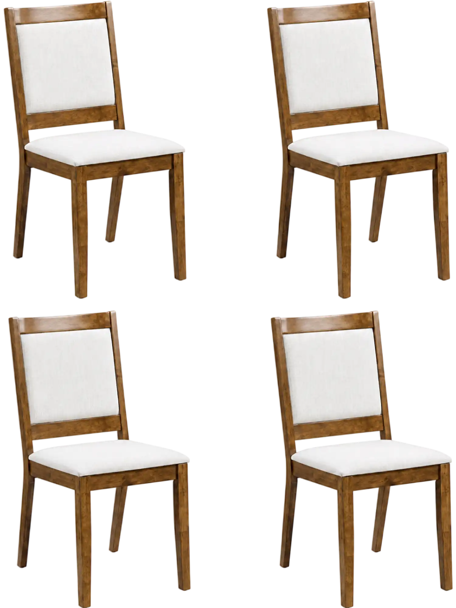 Costway Set of 4 Modern Upholstered Dining Kitchen Chairs Padded Backrest 19876162 New