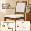 Modern dining chair set with padded beige cushions and ergonomic backrest for optimal comfort and stability in any space.