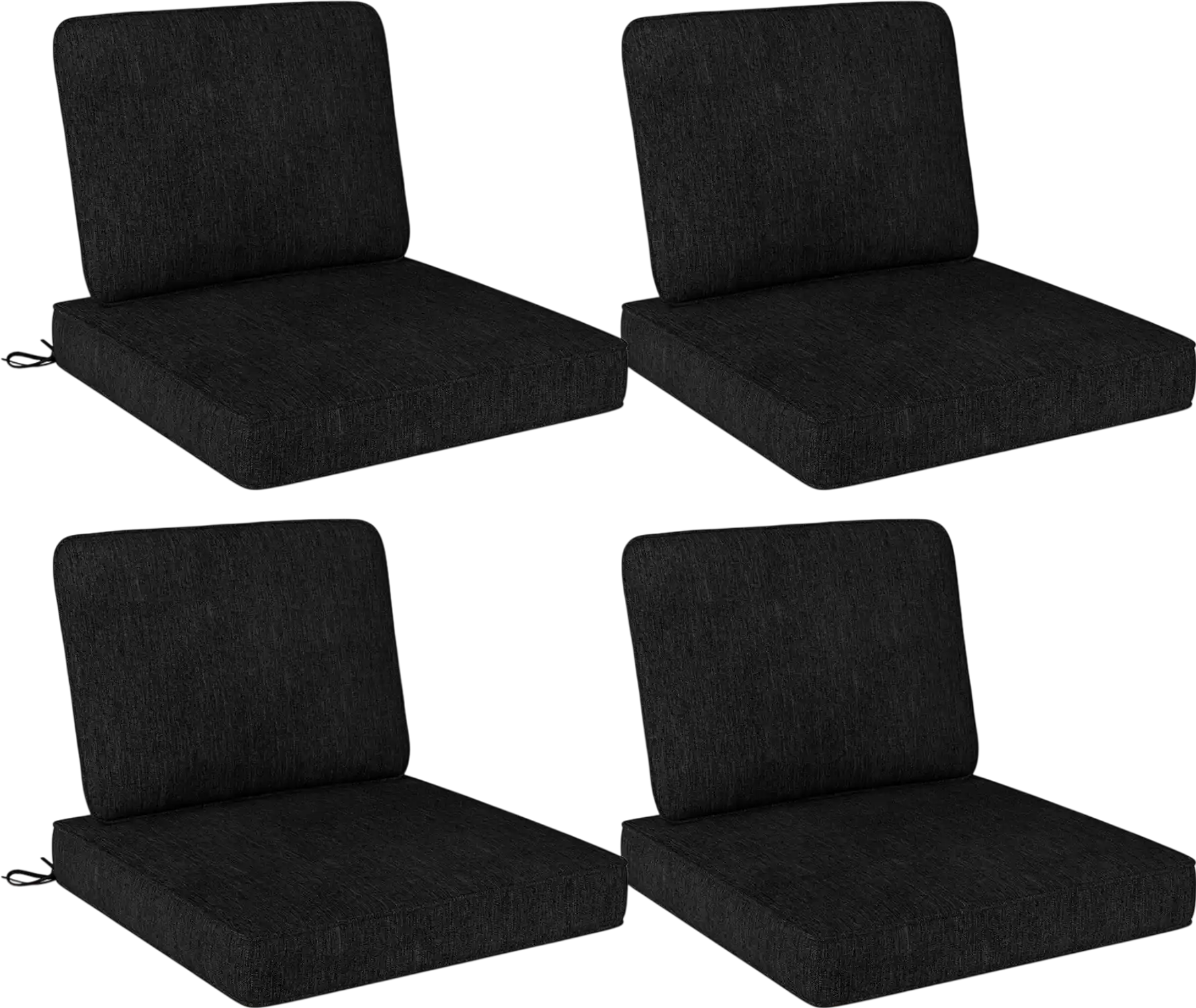 Costway 4-Pc Outdoor Patio Cushion Set Removable Covers 635187942 New