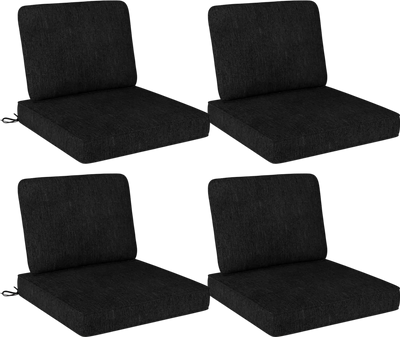 Costway 4-Pc Outdoor Patio Cushion Set Removable Covers 635187942 New