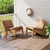 Set of 4 Outdoor Patio Cushion Set with Removable Covers-Brown - Gallery View 1 of 11