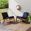 Set of 4 Outdoor Patio Cushion Set with Removable Covers-Navy - Gallery View 1 of 11