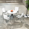 Set of 4 Patio Folding Chair Set with Rustproof Metal Frame-White - Gallery View 1 of 9