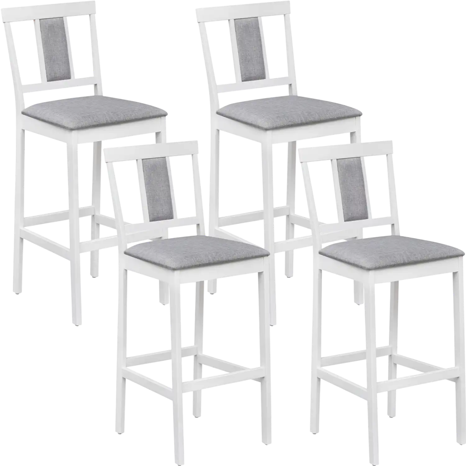 Costway Set of 4 Upholstered Bar Stools 29.5