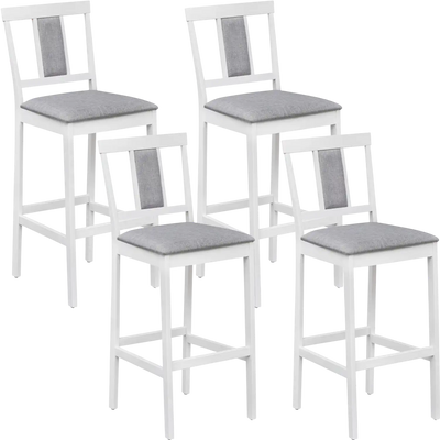 Costway Set of 4 Upholstered Bar Stools 29.5