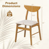 Upholstered dining chair with curved backrest, rubber wood frame, and soft cushion, perfect for dining and kitchen use.