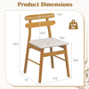 Upholstered dining chair with solid rubber wood legs, padded seat, and ergonomic backrest, supporting up to 330 lbs.