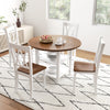 Set of 4 Wooden Farmhouse Kitchen Chairs with Rubber Wood Seat - Gallery View 1 of 9