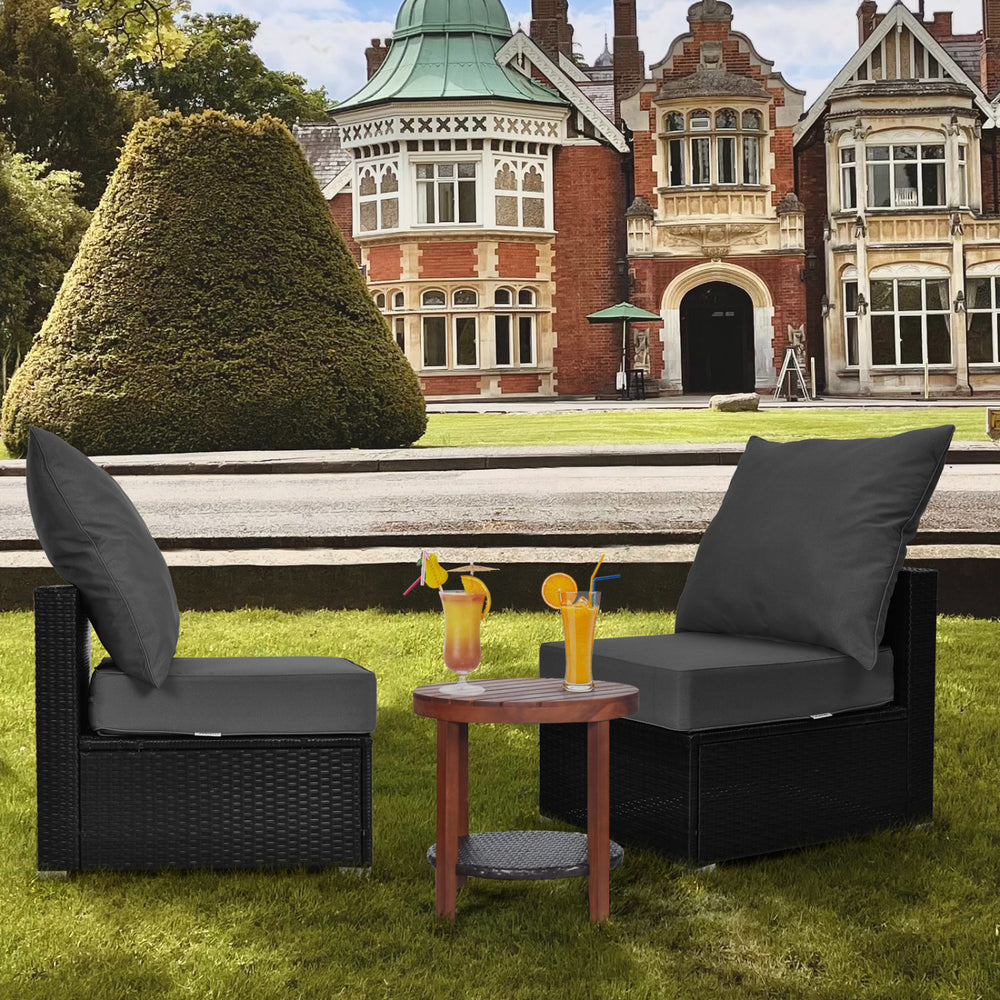 Deep seat chair cushions in gray with rope belts, ideal for indoor and outdoor use, providing comfort and easy.