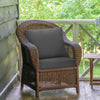 Gray deep seat chair cushion pad set with rope belts, ideal for indoor and outdoor use, providing comfort and support.