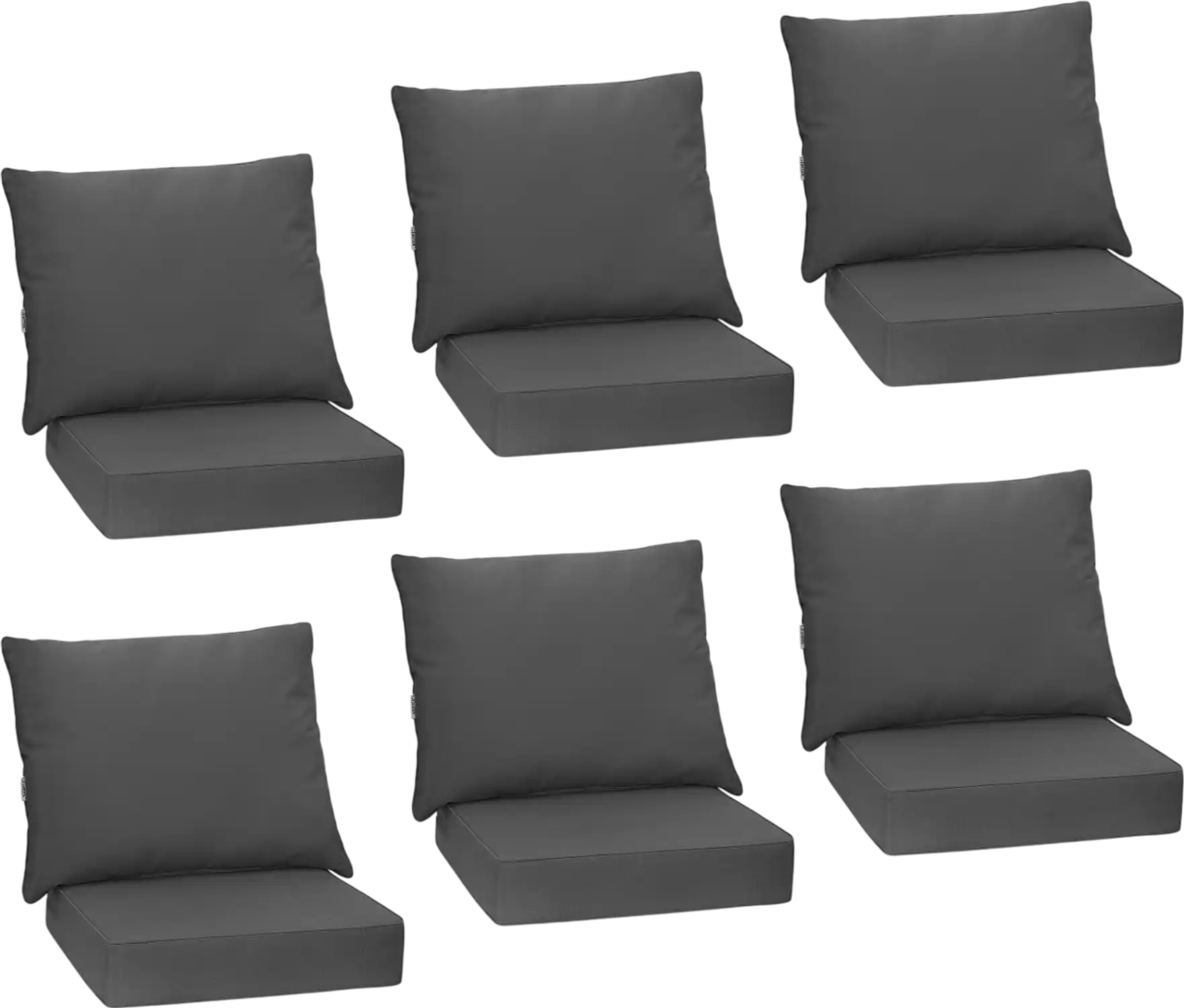 Costway 6-Pc Deep Seat Chair Cushion Pad Set Indoor/Outdoor 89978962 New