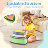 Set of 6 non-slip balance stones in vibrant colors, stackable for fun and easy storage, ideal for kids' playtime.