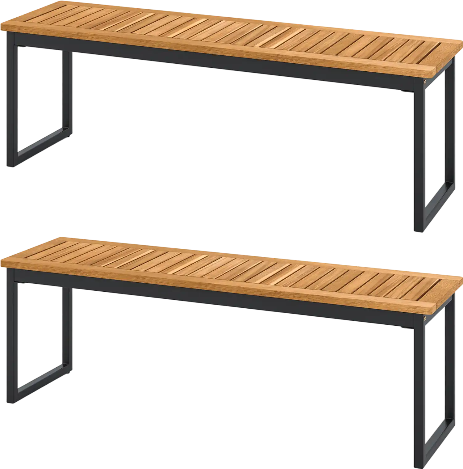 Costway Set of 2 Patio Dining Benches Indoor Outdoor 59287314 New