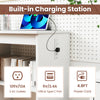 Sewing machine table with built-in charging station, featuring 2 AC outlets and USB ports for versatile use in any.