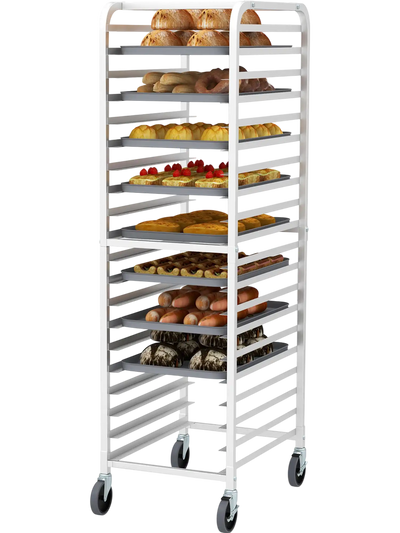 Costway 20 Sheet Aluminum Pan Rolling Bakery Rack 26 x 20 x 70