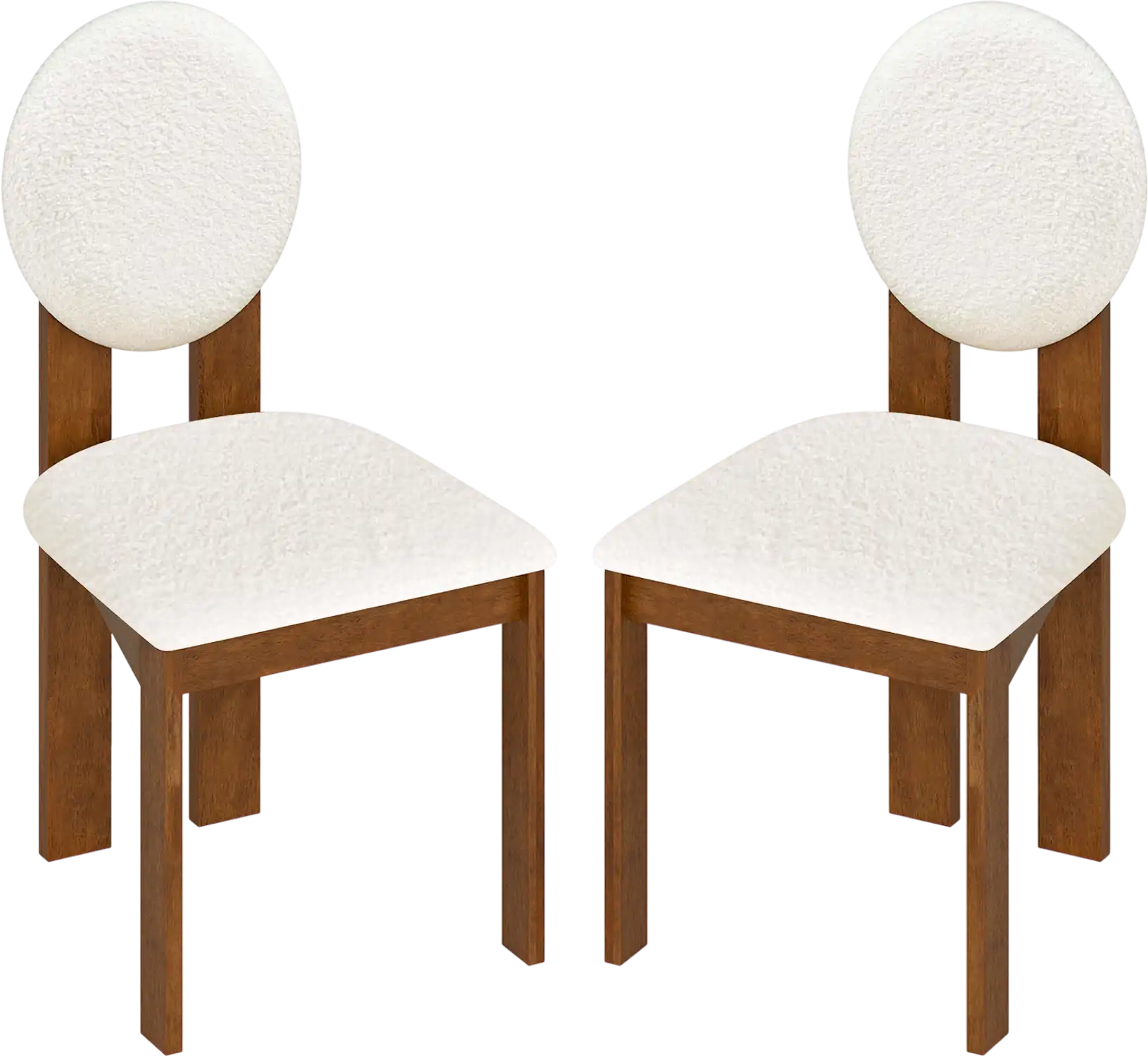 Costway Sherpa Dining Chairs Set of 2 Rubber Wood Legs Living Room Restaurant 13170823 New