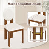 Sherpa dining chair with rubber wood legs, featuring a round backrest and wide seat for comfort in any dining area.