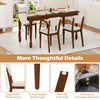 Set of 4 Sherpa dining chairs with rubber wood legs, featuring ergonomic backrests and non-slip foot pads for stability.