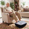 Shiatsu foot massager in black with heat and air compression, providing customized relaxation for foot care at home.