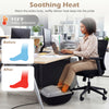 Shiatsu foot massager in black with heat feature, showcasing before and after temperature effects for soothing relief.