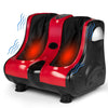Shiatsu foot massager in red with kneading, vibration, and heating modes for muscle relaxation and pain relief.