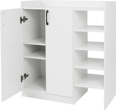 Costway 2-Door Shoe Storage Cabinet Organizer w/ Adjustable Shelves 50990516 New