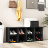 8 Cubbies Shoe Organizer with 500 LBS Weight Capacity-Black - Gallery View 1 of 10