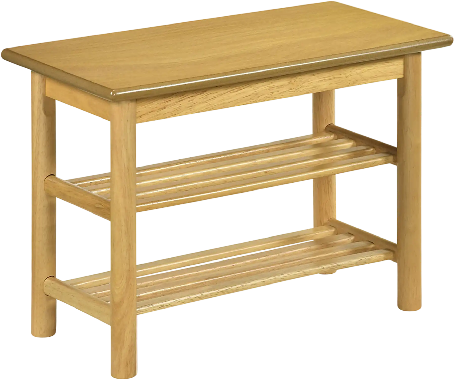 Costway 3-Tier Rubberwood Shoe Rack Bench 42258724 New