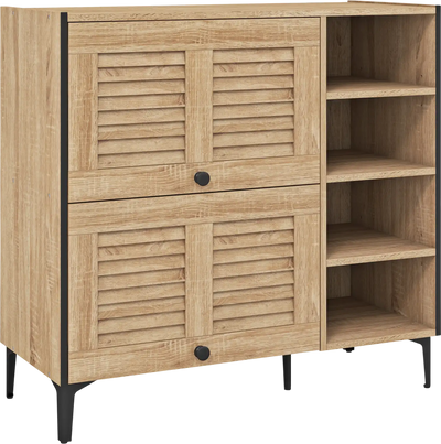 Costway Shoe Cabinet Organizer Flip-Up See-Through Doors Adjustable Shelves 73568194 New