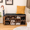 Shoe Storage Bench with Umbrella Stand and Adjustable Shelf-Rustic Brown - Gallery View 1 of 9