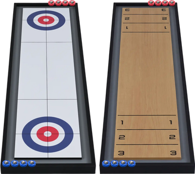 Costway 2-in-1 Portable Tabletop Shuffleboard Curling Board Game 82312273 New