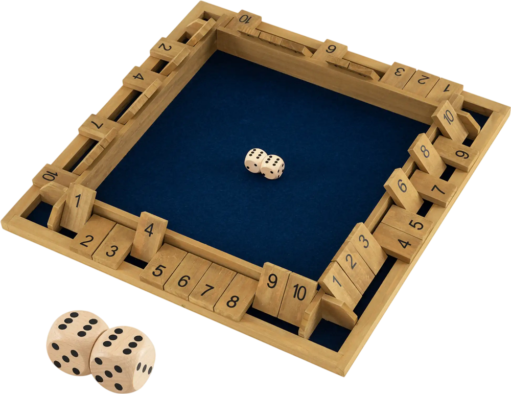24 Inch Extra-Large Shut The Box Game for 2-4 Players